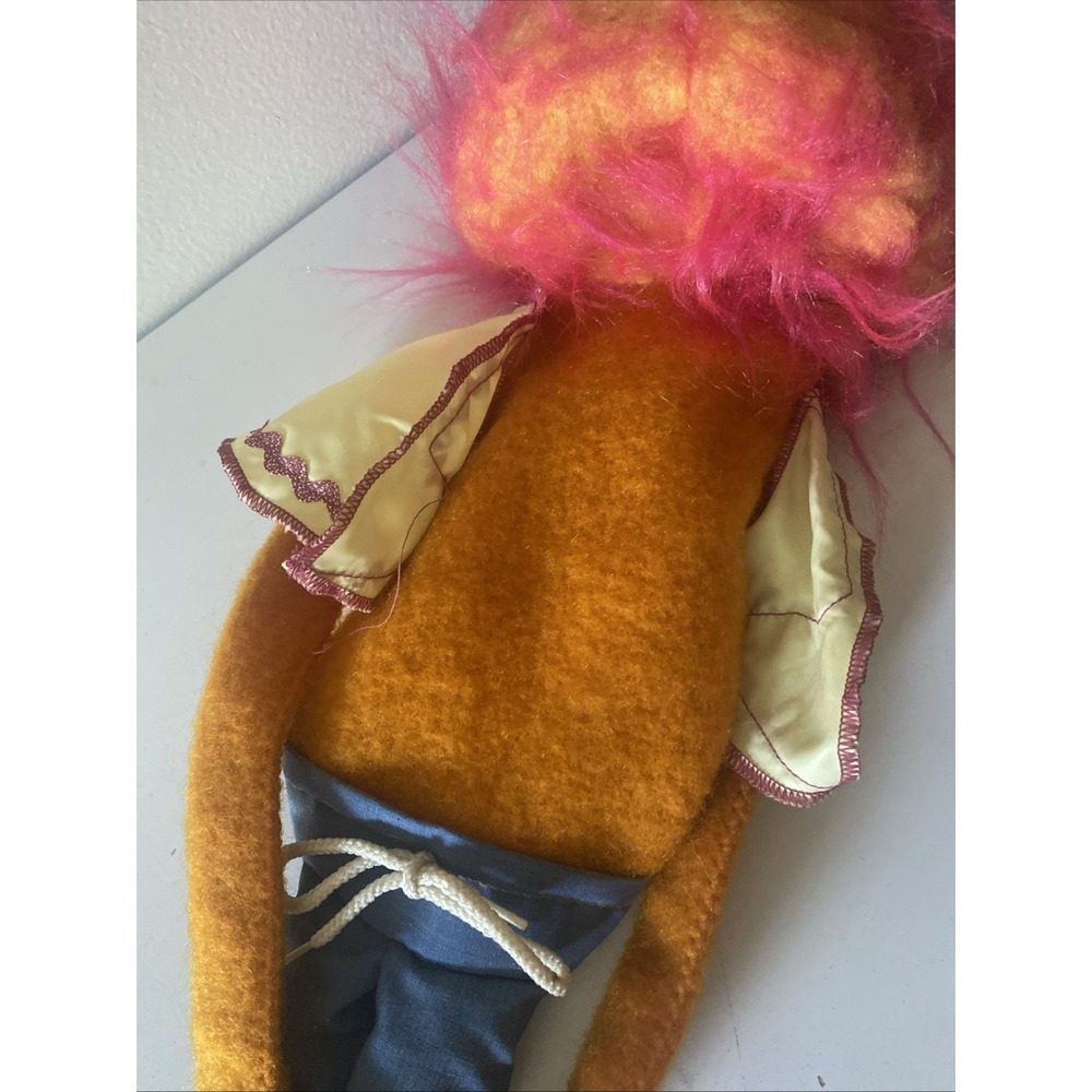 Fisher-Price Animal Muppet Puppet Doll Jim Henson 1970's? Vintage Orange Pink - Picture 14 of 14
